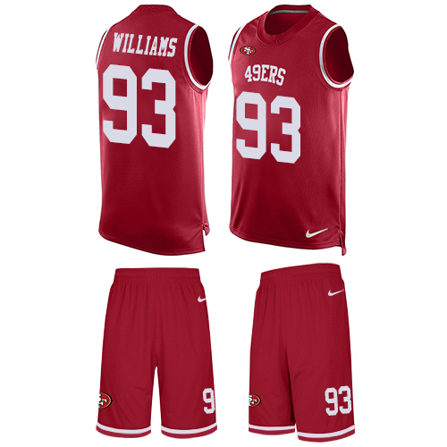 Men's Limited Ian Williams Nike Jersey Red - #93 Tank Top Suit NFL San Francisco 49ers